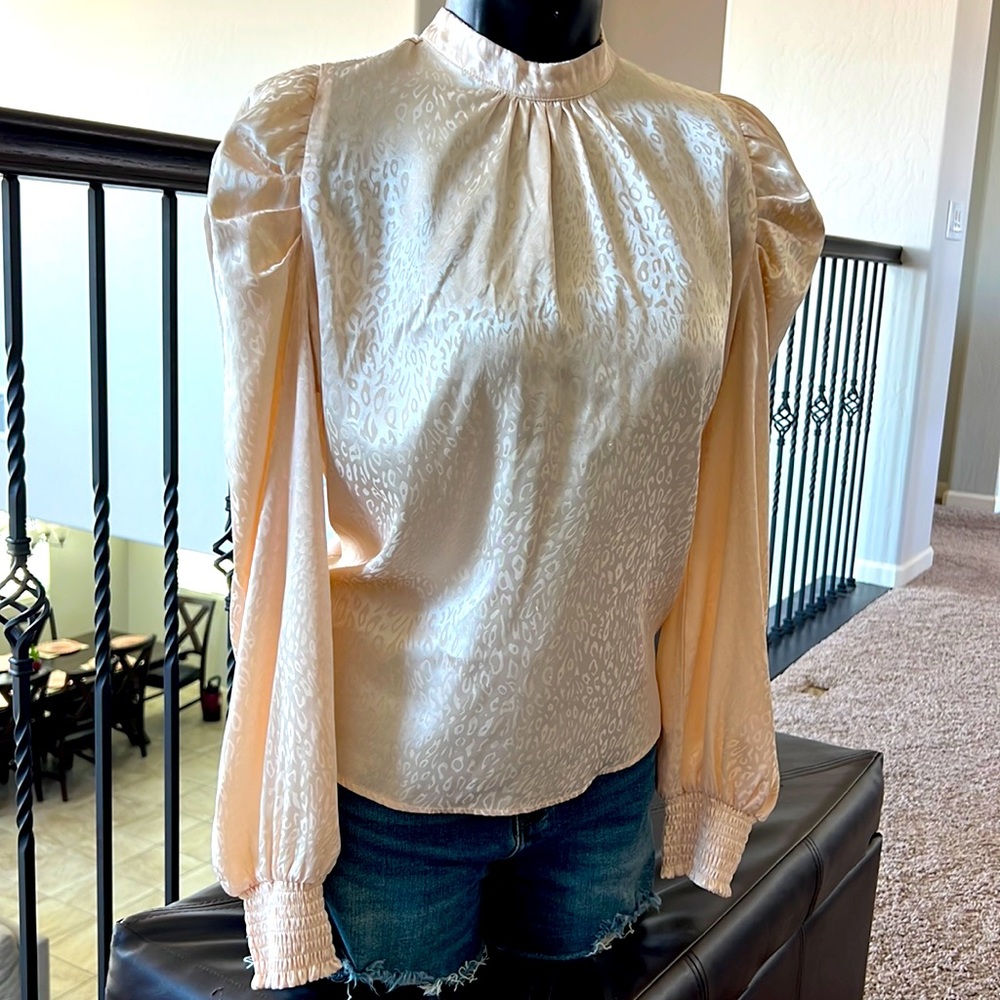 Hyfve blouse size medium color cream beige